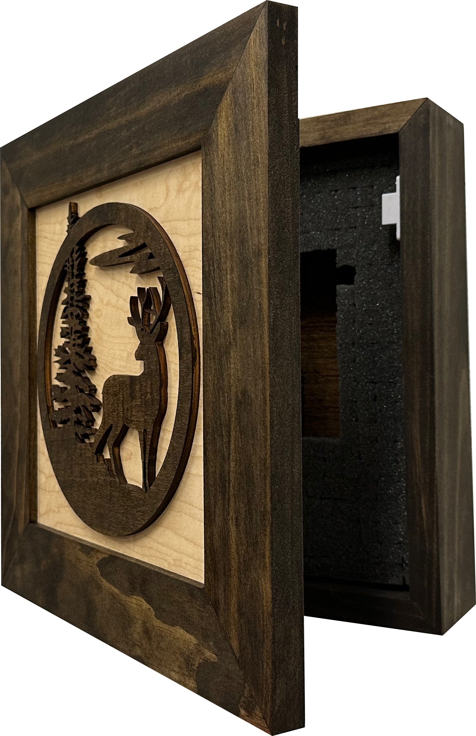 Buck In Nature Gun Safe Shelf - Gun Concealment Furniture - Hidden Gun Safe for Discrete Firearm Storage by Bellewood Designs, Southern home decor detail photo 10