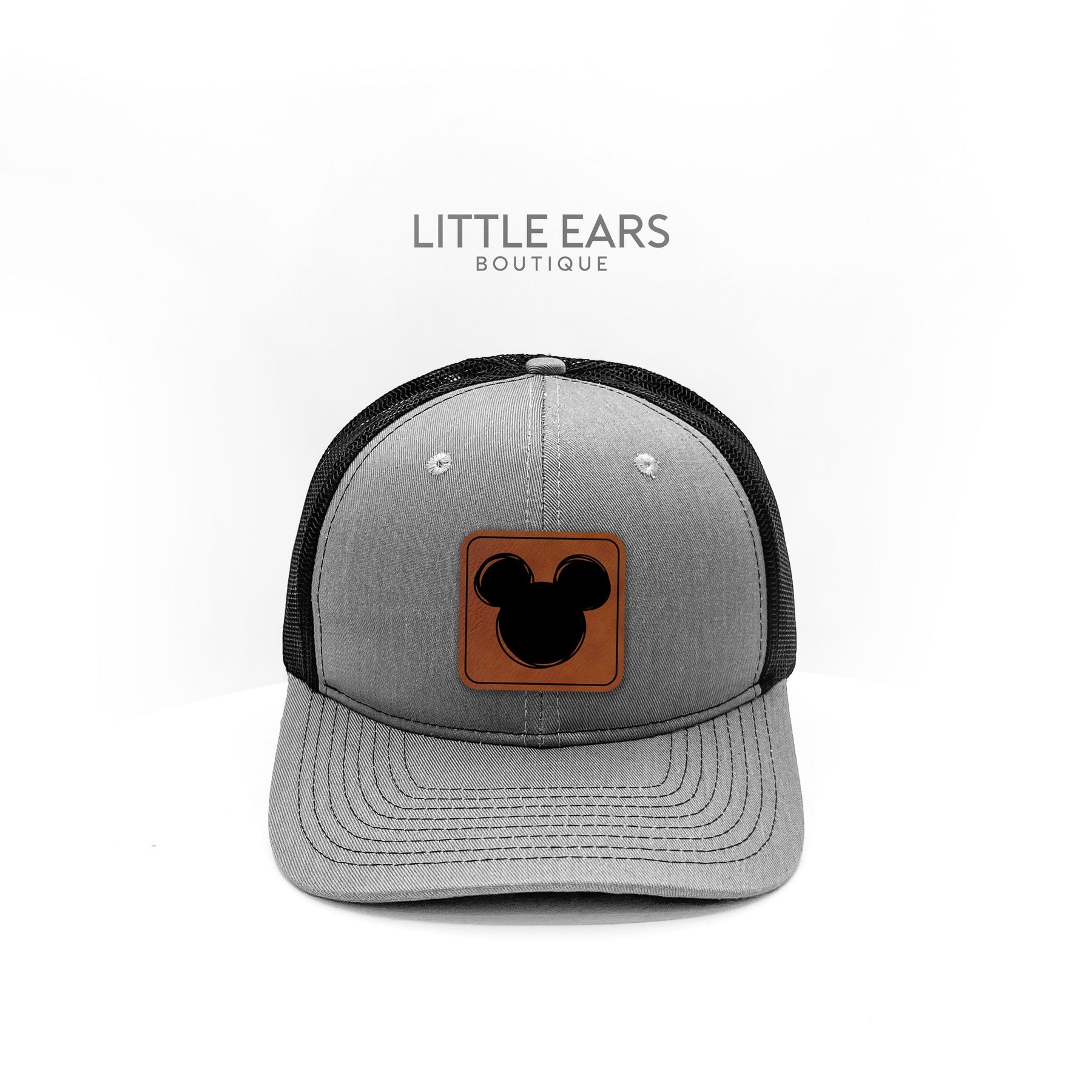Squared Mouse Trucker Hat by Little Ears Boutique, Southern lifestyle apparel main product photo