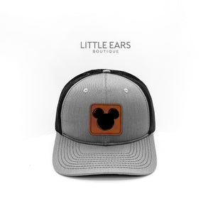 Squared Mouse Trucker Hat by Little Ears Boutique, Southern lifestyle apparel main product photo
