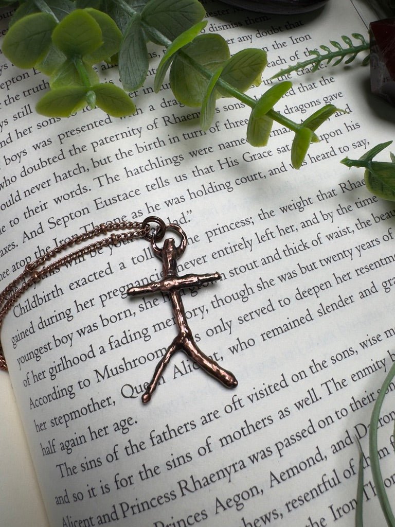 Stick Voodoo Doll Necklace by Copper Ashes