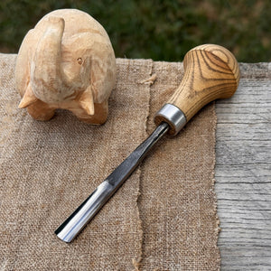 Straight Carving Gouge with Palm Handle, 5 - 12 mm (0.20 - 0.47 inches) by Sharky Forged Steel Tools