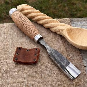 Straight Gouge (Rounded Chisel), 10 - 45 mm (0.4 - 1.8 inches) by Sharky Forged Steel Tools