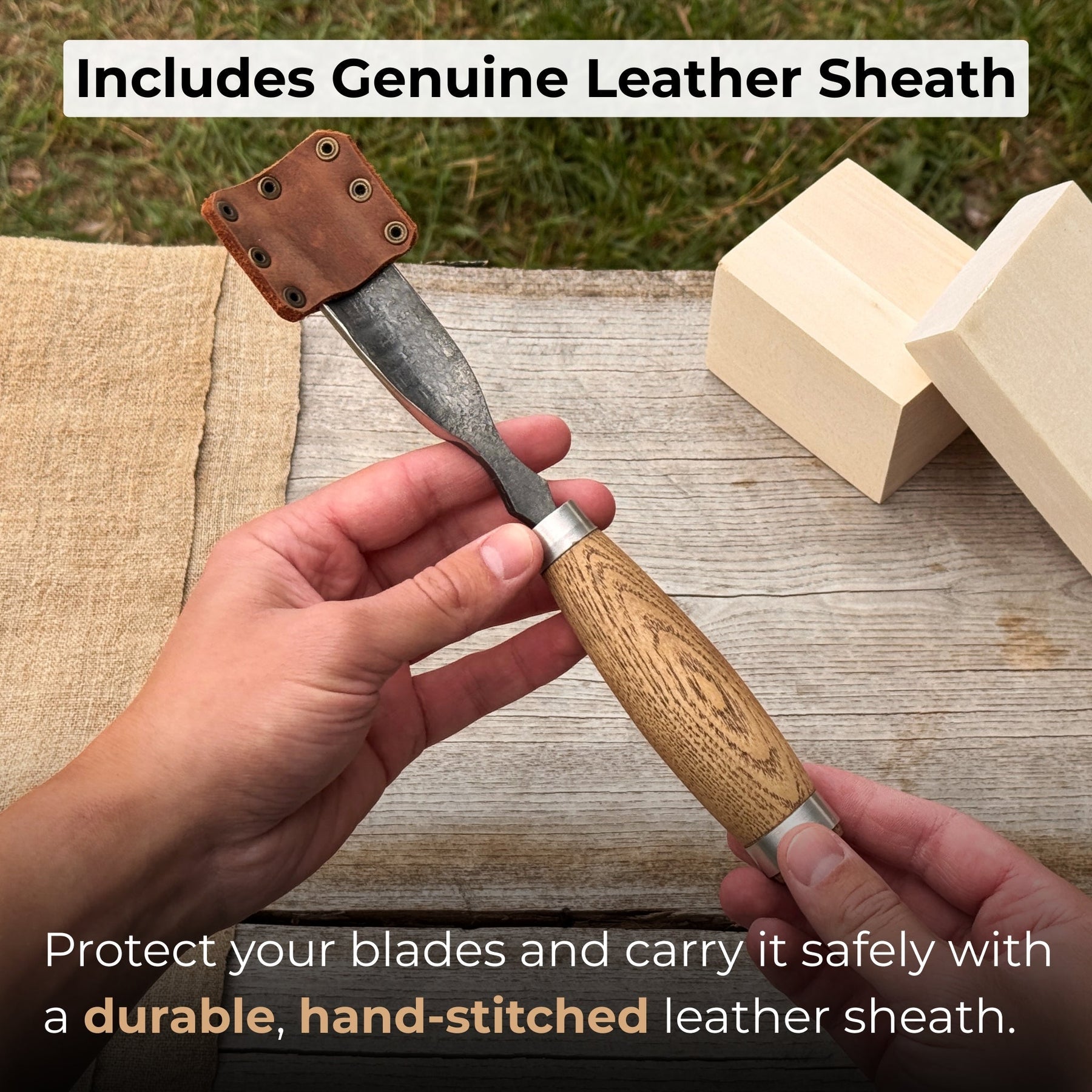 Straight Gouge (Rounded Chisel), 10 - 45 mm (0.4 - 1.8 inches) detail view by Sharky Forged Steel Tools
