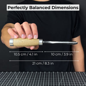 Straight Gouge (Rounded Chisel), 10 - 45 mm (0.4 - 1.8 inches) detail view by Sharky Forged Steel Tools