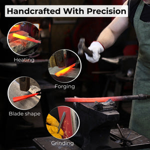 Straight Wood Carving Gouge, 5 - 12 mm (0.20 - 0.47 inches) detail view by Sharky Forged Steel Tools