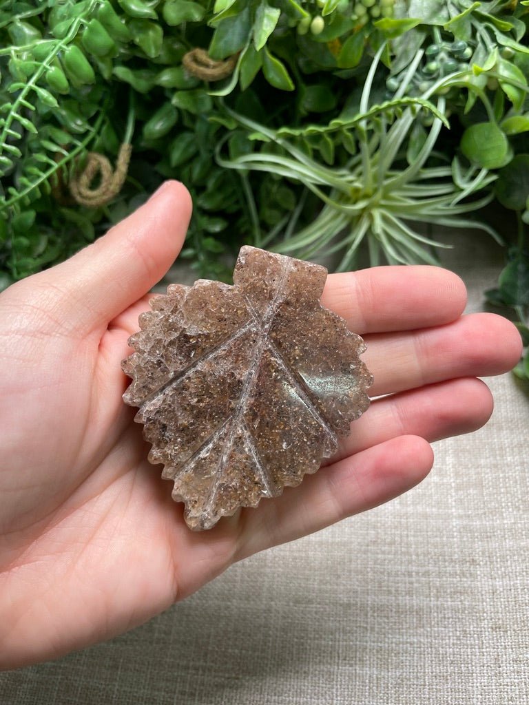 Strawberry Quartz Leaf detail view by Copper Ashes