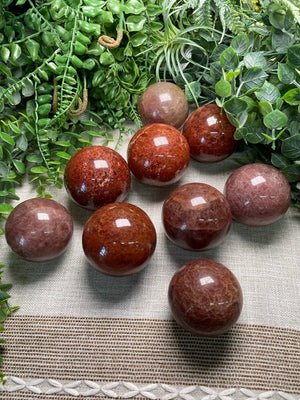 Strawberry Quartz Sphere by Copper Ashes