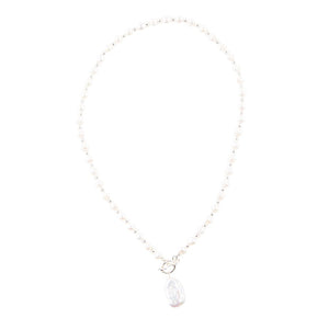 Sunday Best Pearl Toggle Necklace detail view by Barse Jewelry