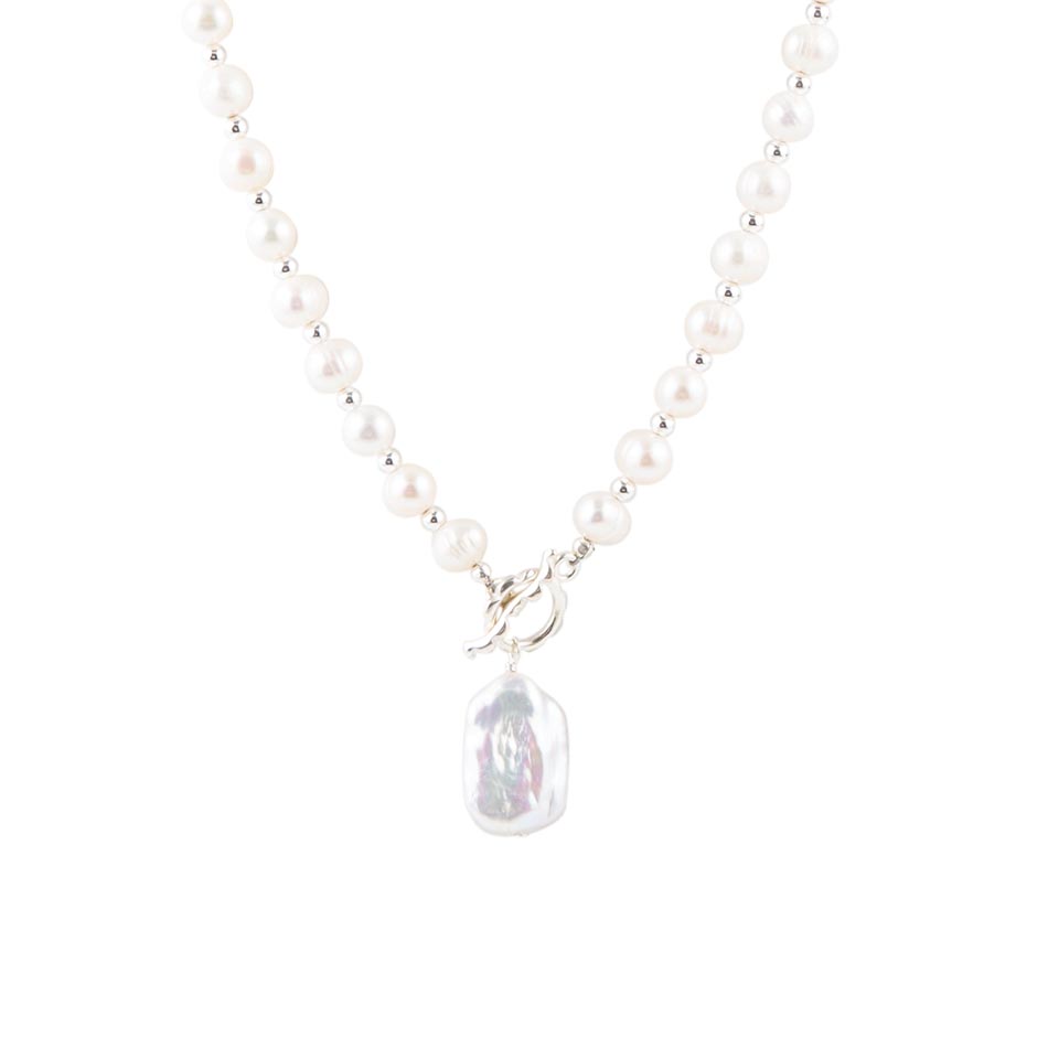 Sunday Best Pearl Toggle Necklace by Barse Jewelry