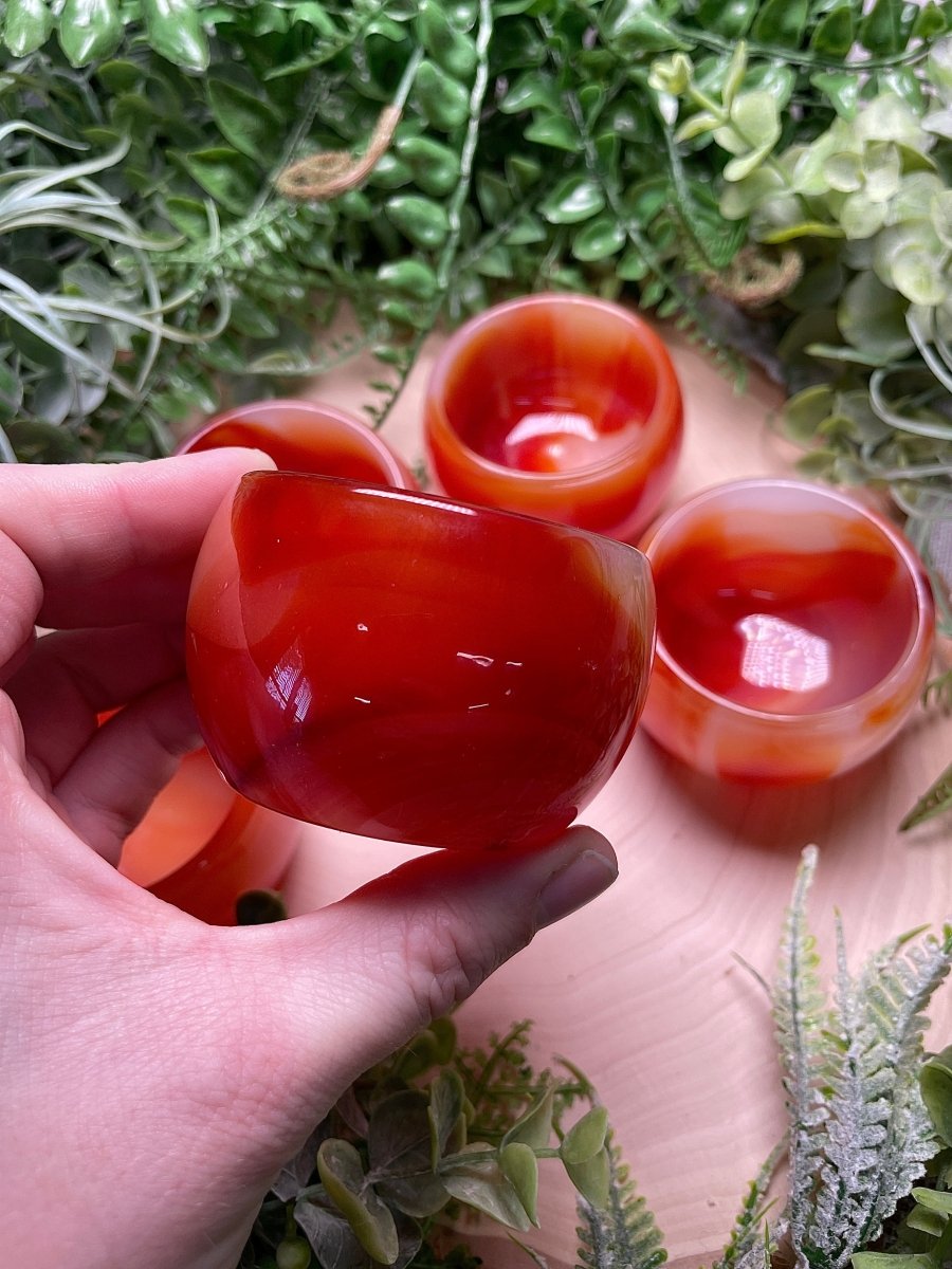 Synthetic Carnelian Bowl detail view by Copper Ashes