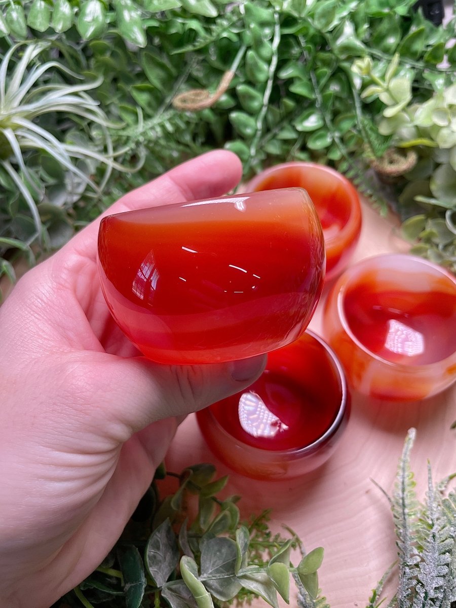 Synthetic Carnelian Bowl detail view by Copper Ashes
