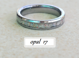 The Taz Opal and Ash Memorial Ring by Cotton Street Art Company, handmade jewelry detail photo 9