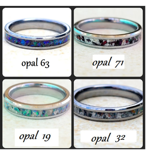 The Taz Opal and Ash Memorial Ring by Cotton Street Art Company, handmade jewelry detail photo 5