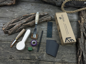The Perfect Spoon Carving Kit for Beginners detail view by Sharky Forged Steel Tools