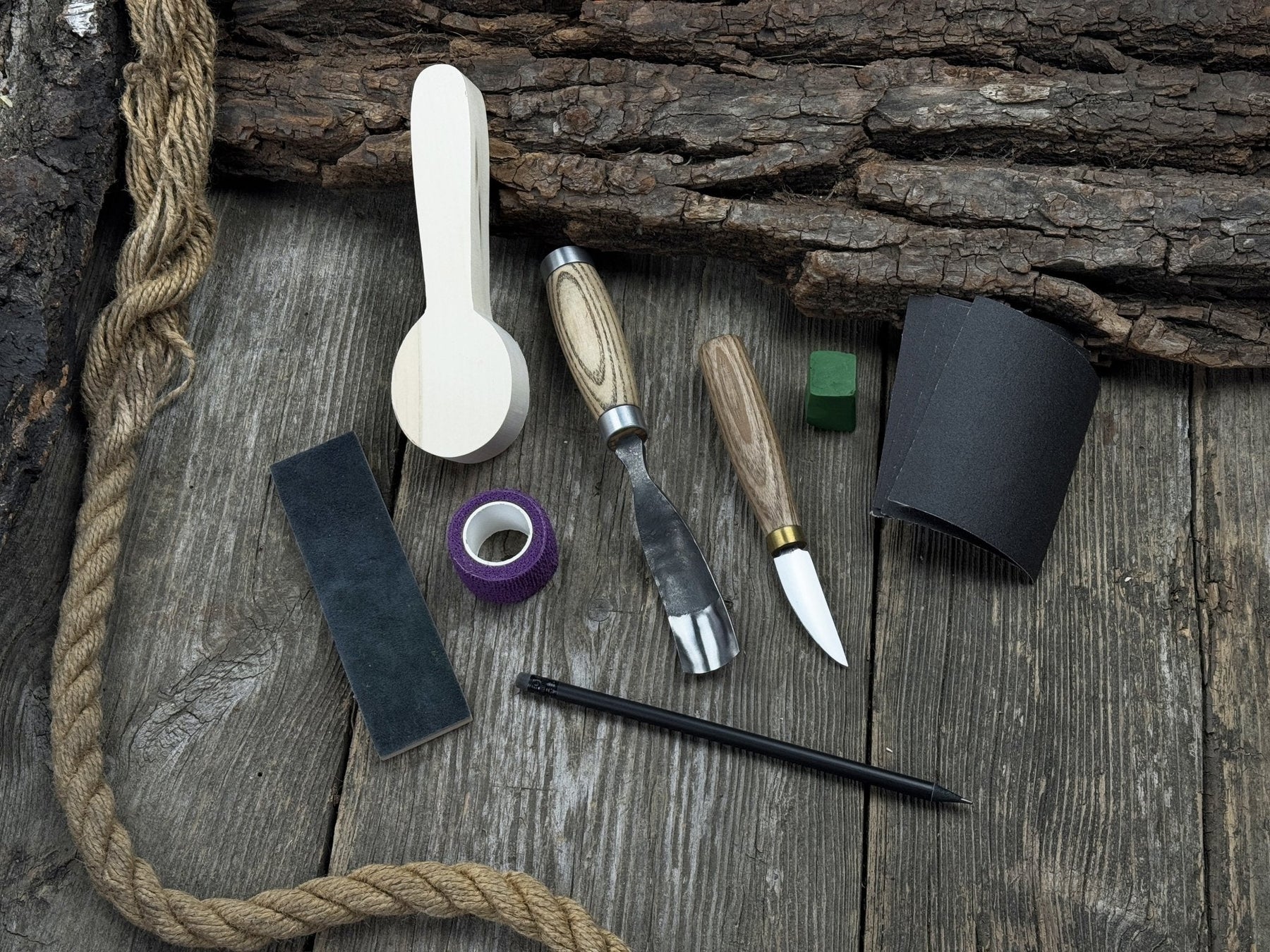 The Perfect Spoon Carving Kit for Beginners by Sharky Forged Steel Tools