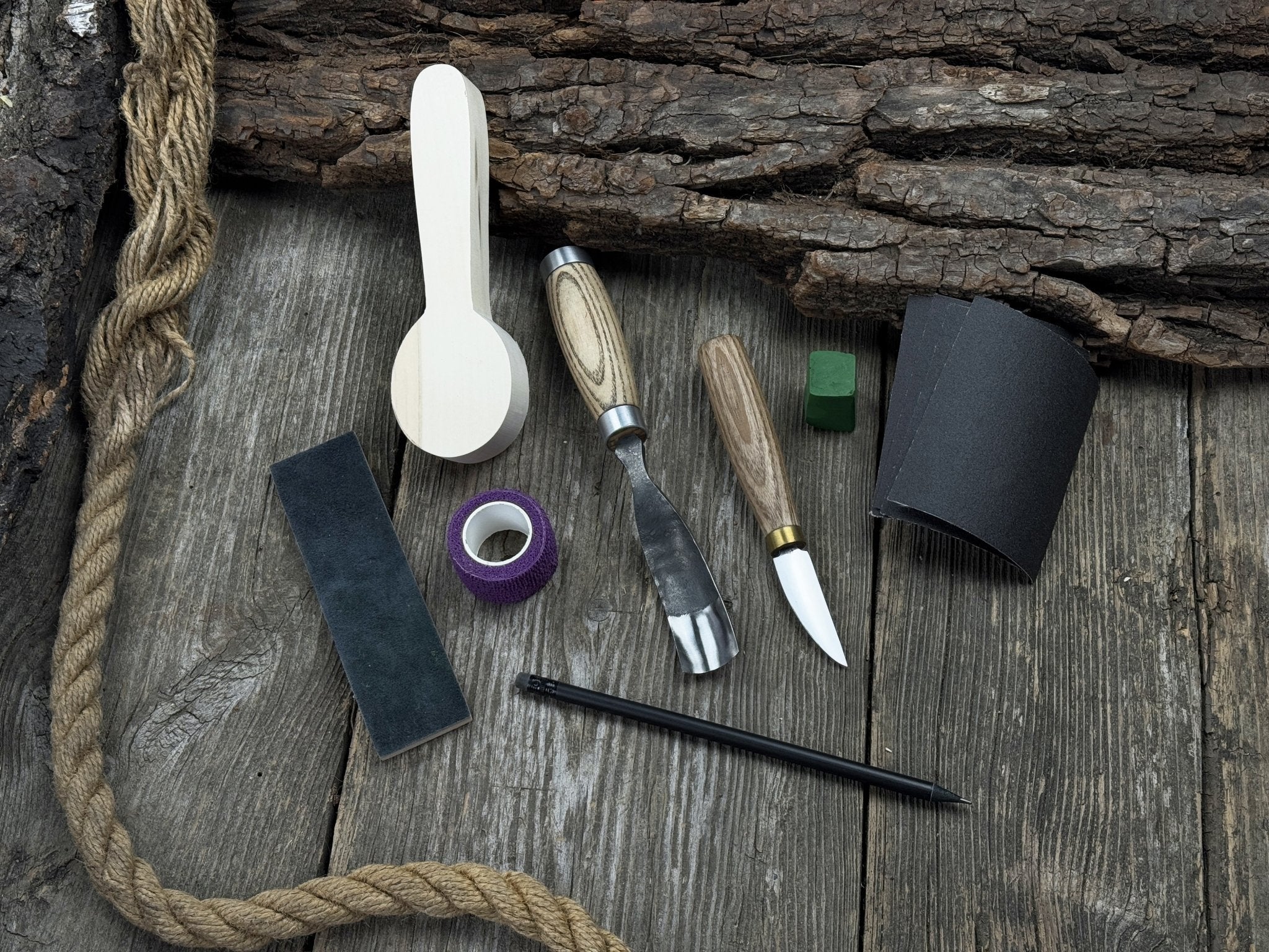 The Perfect Spoon Carving Kit for Beginners by Sharky Forged Steel Tools