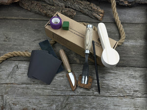 The Perfect Spoon Carving Kit for Beginners detail view by Sharky Forged Steel Tools