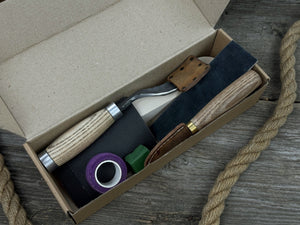 The Perfect Spoon Carving Kit for Beginners detail view by Sharky Forged Steel Tools