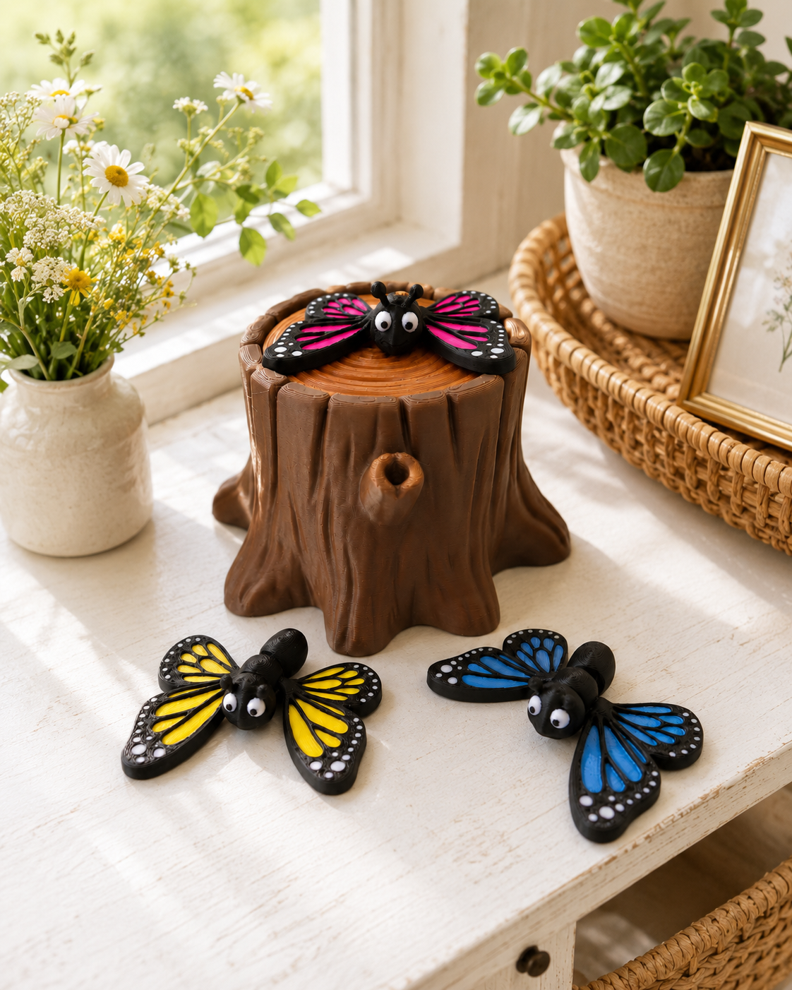 Butterfly Playset with Tree Stump by The Tween Space, natural skincare detail photo 6
