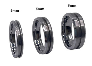 Thin Line of Love Tungsten Memorial Ring by Cotton Street Art Company, handmade jewelry detail photo 8
