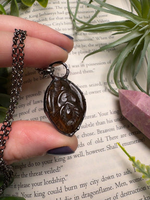 Tigers Eye Yoni Necklace by Copper Ashes