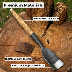 Timber Framing Rounded Chisel, 20 - 100 mm (0.8 - 3.9 inches) detail view by Sharky Forged Steel Tools