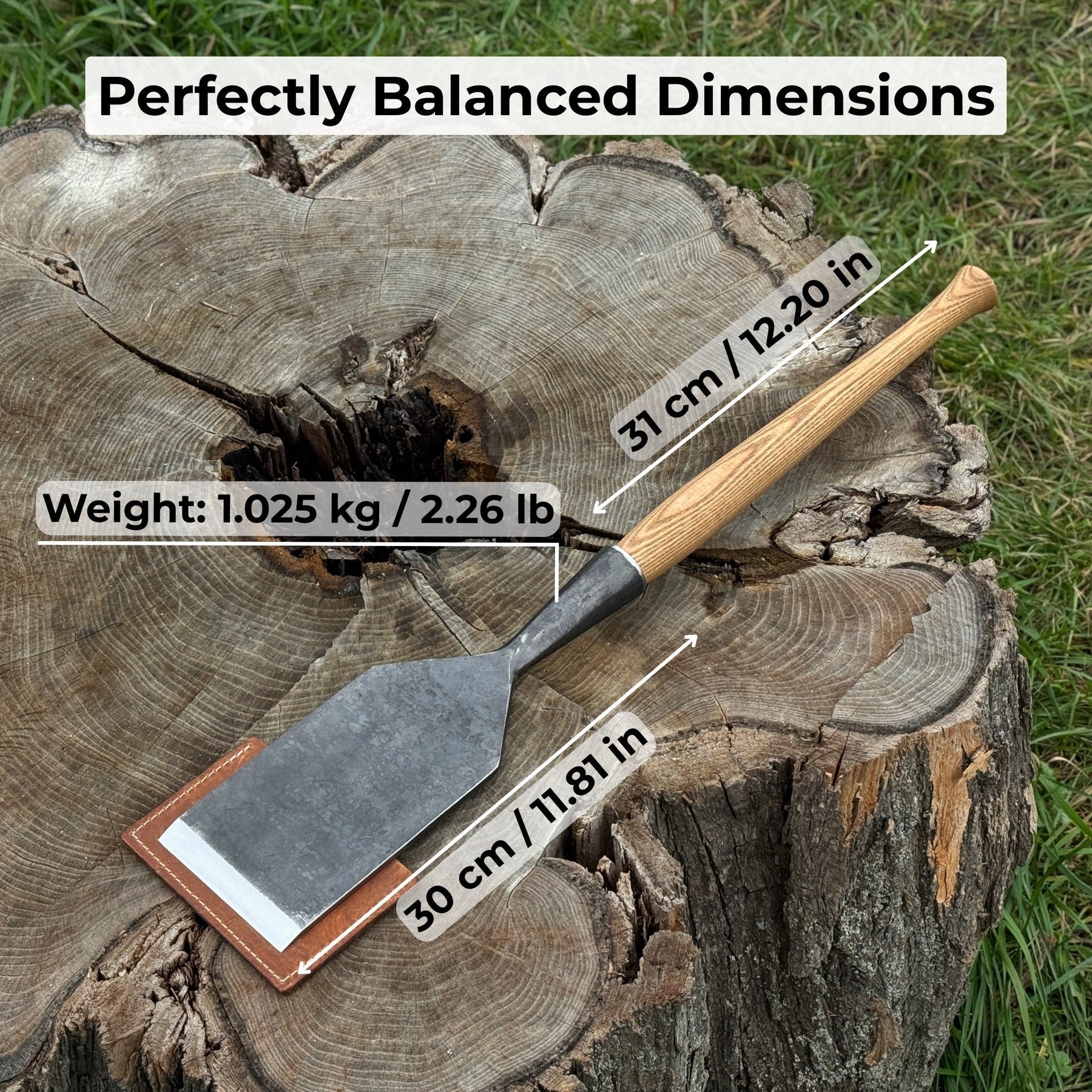 Timber Framing Sliсk Chisel, 20 - 100 mm (0.8 - 3.9 inches) detail view by Sharky Forged Steel Tools