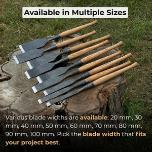 Timber Framing Sliсk Chisel, 20 - 100 mm (0.8 - 3.9 inches) detail view by Sharky Forged Steel Tools