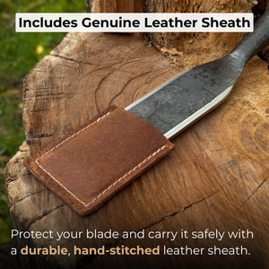 Timber Slick Chisel for Woodworking – 20 to 100 mm (0.8–3.9 Inches) detail view by Sharky Forged Steel Tools