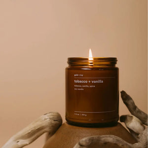 Tobacco + vanilla by gold + ivy, scented candle main product photo