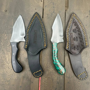 Wide Blade Skinner Knife Set High Carbon Steel Fixed Blade Knives by JW SteelCrafts