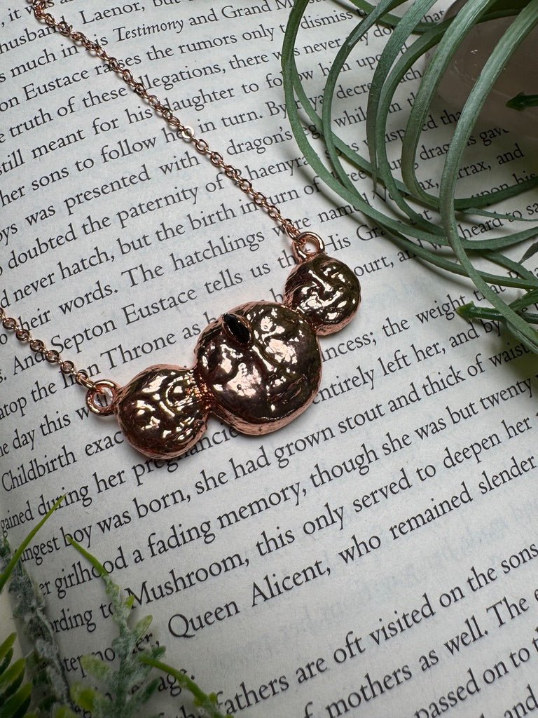 Triple Garnet Goddess Necklace by Copper Ashes