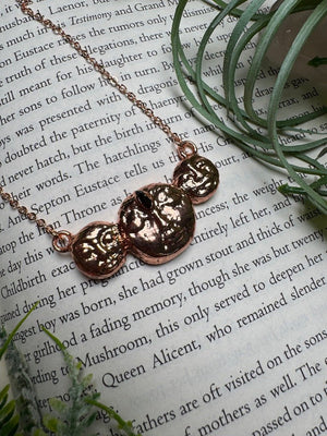 Triple Garnet Goddess Necklace by Copper Ashes