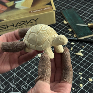 Turtle Carving Kit – Complete Starter Whittling Kit for Beginners, Adults, Teens, and Kids detail view by Sharky Forged Steel
