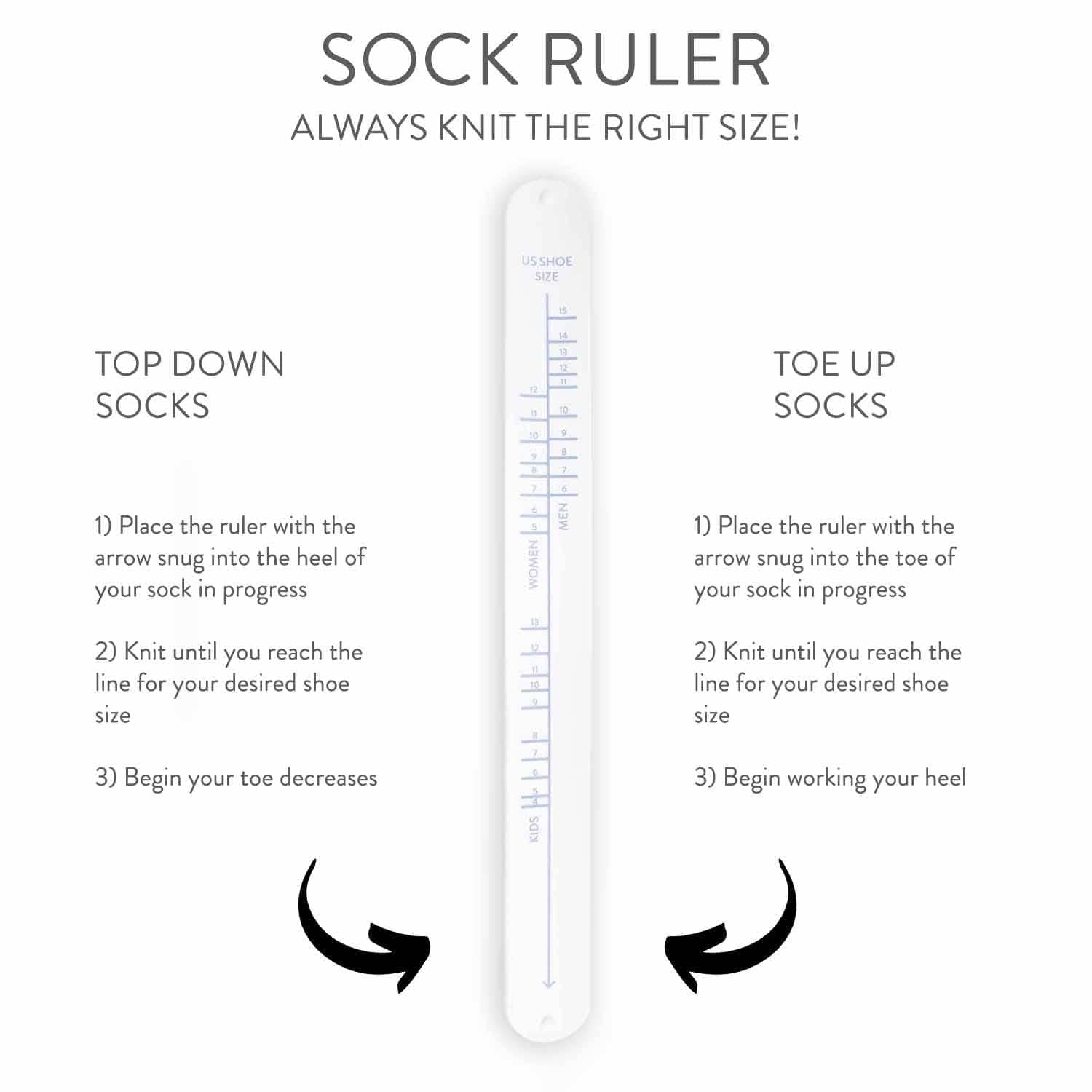 Sock Ruler Sock Sizing Bracelet Ruler detail view 4 by Mountaintop Yarn