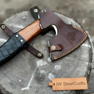 Viking Axe with Leather Wrapped Handle & Engraved Head – JW SteelCrafts by JW SteelCrafts, Southern lifestyle apparel detail photo 11