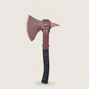 Hand-finished Bearded Axe – Detailed Etched Steel Head with Minimalist Black Handle by JW SteelCrafts, Southern lifestyle apparel detail photo 5