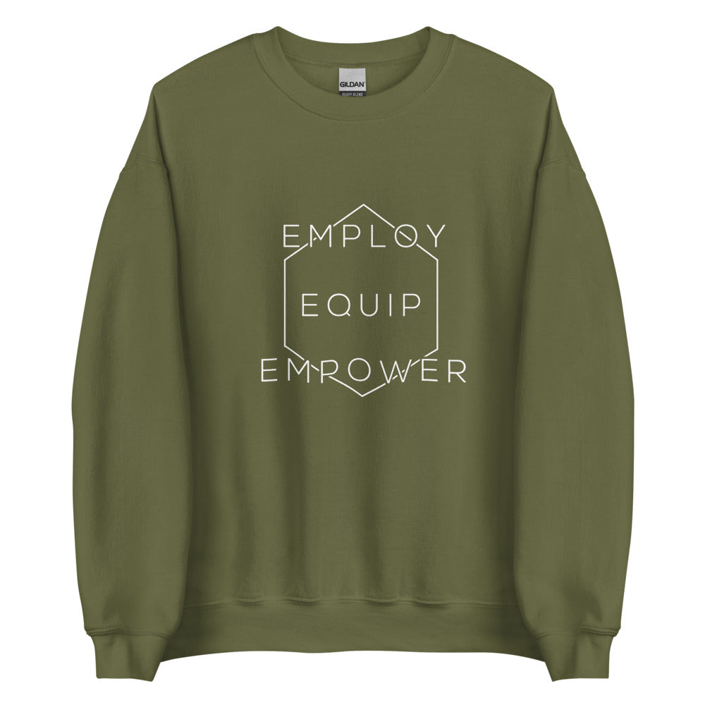 Prodigal Pottery Employ, Equip, Empower Sweatshirt — product view 2