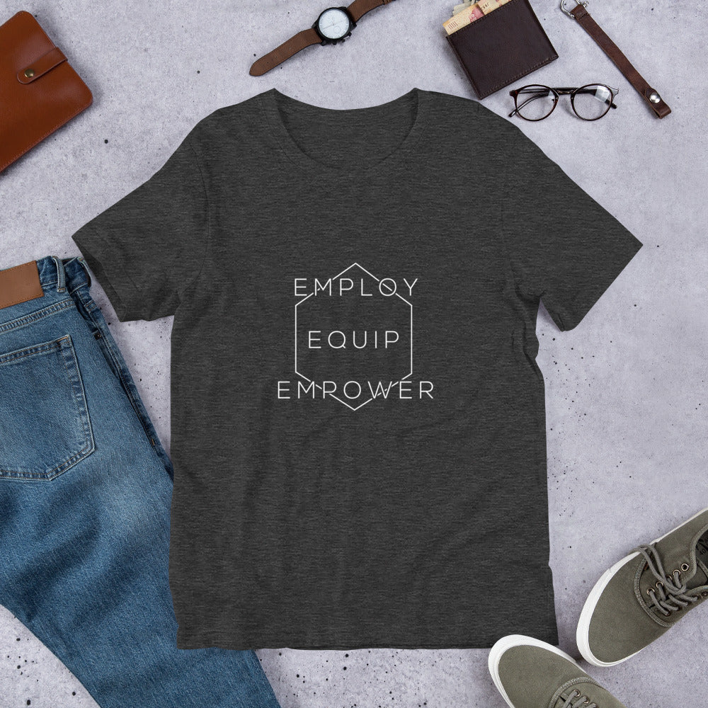 Prodigal Pottery Employ, Equip, Empower T-Shirt — product view 1