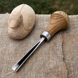 V-Parting Chisel 60 Degree with Palm Handle, 6 mm (0.24 inches) by Sharky Forged Steel Tools