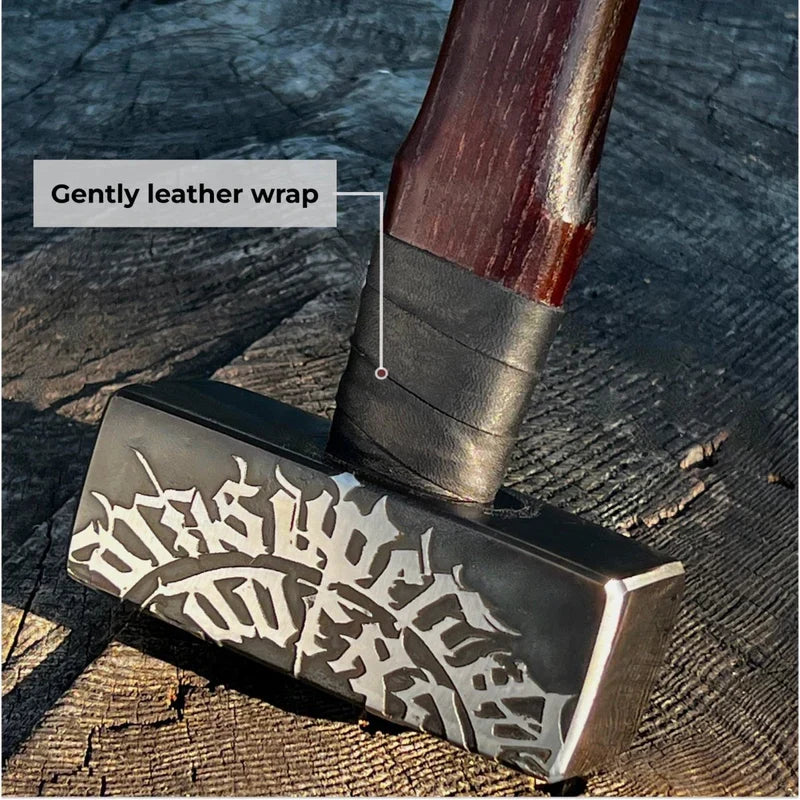 Viking Battle Hammer | "Black Bloody Beard" | 1095 Steel | Ash Wood Handle