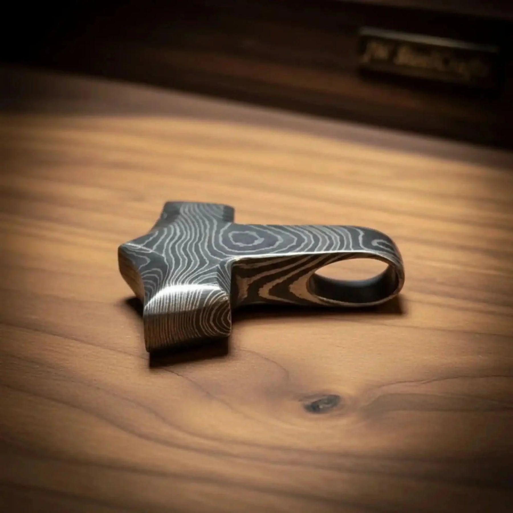 Viking Hrungnir Heart Pendant Damascus Steel | Norse Symbol Unique Design by JW SteelCrafts