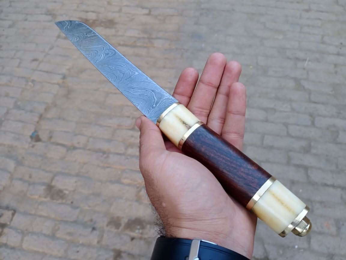 Viking Seax Knife By JW Steel Crafts. by JW SteelCrafts, Damascus knife detail photo 5