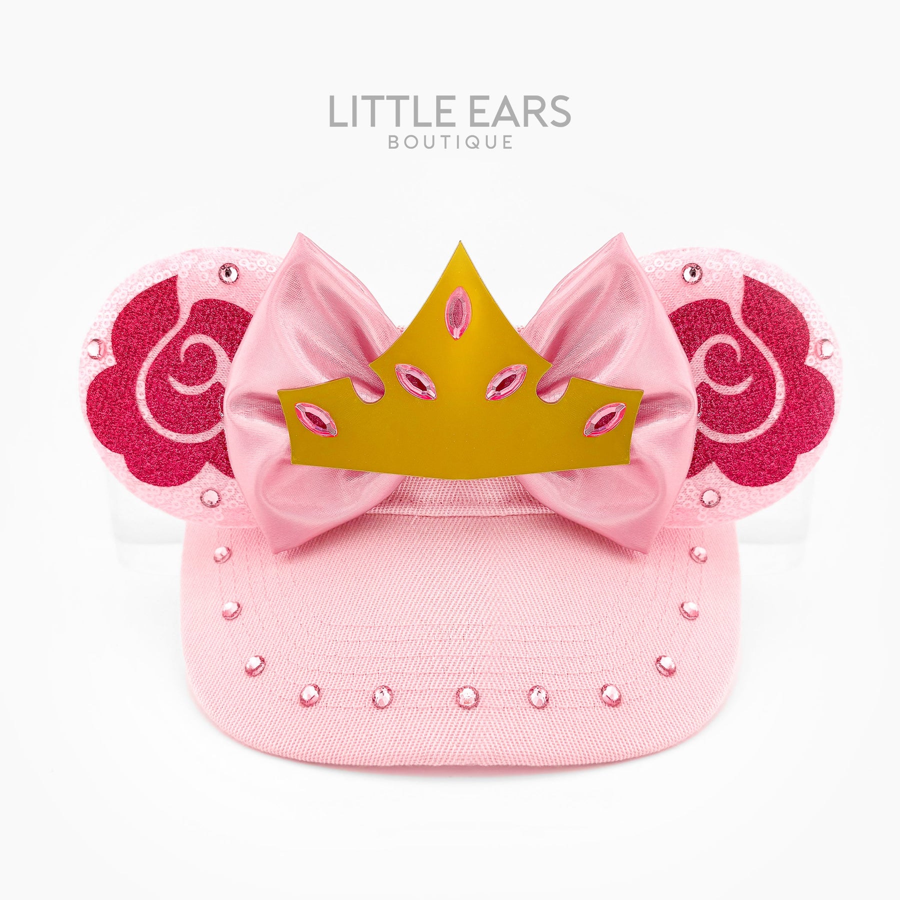 Sleeping Rose Visor by Little Ears Boutique, custom hat main product photo