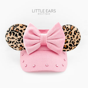 Safari Velvet Pink Visor by Little Ears Boutique, custom hat main product photo