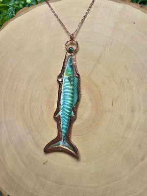 Wahoo and Labradorite Necklace by Copper Ashes