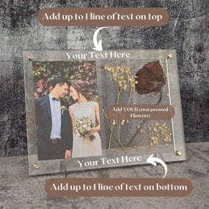 Wedding Picture Frame - Add Your Own Pressed Flowers detail view by EverLee Creations