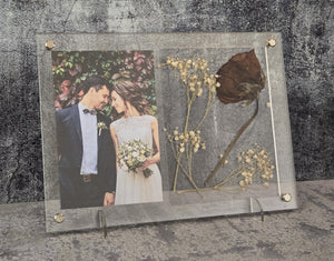 Wedding Picture Frame - Add Your Own Pressed Flowers detail view by EverLee Creations