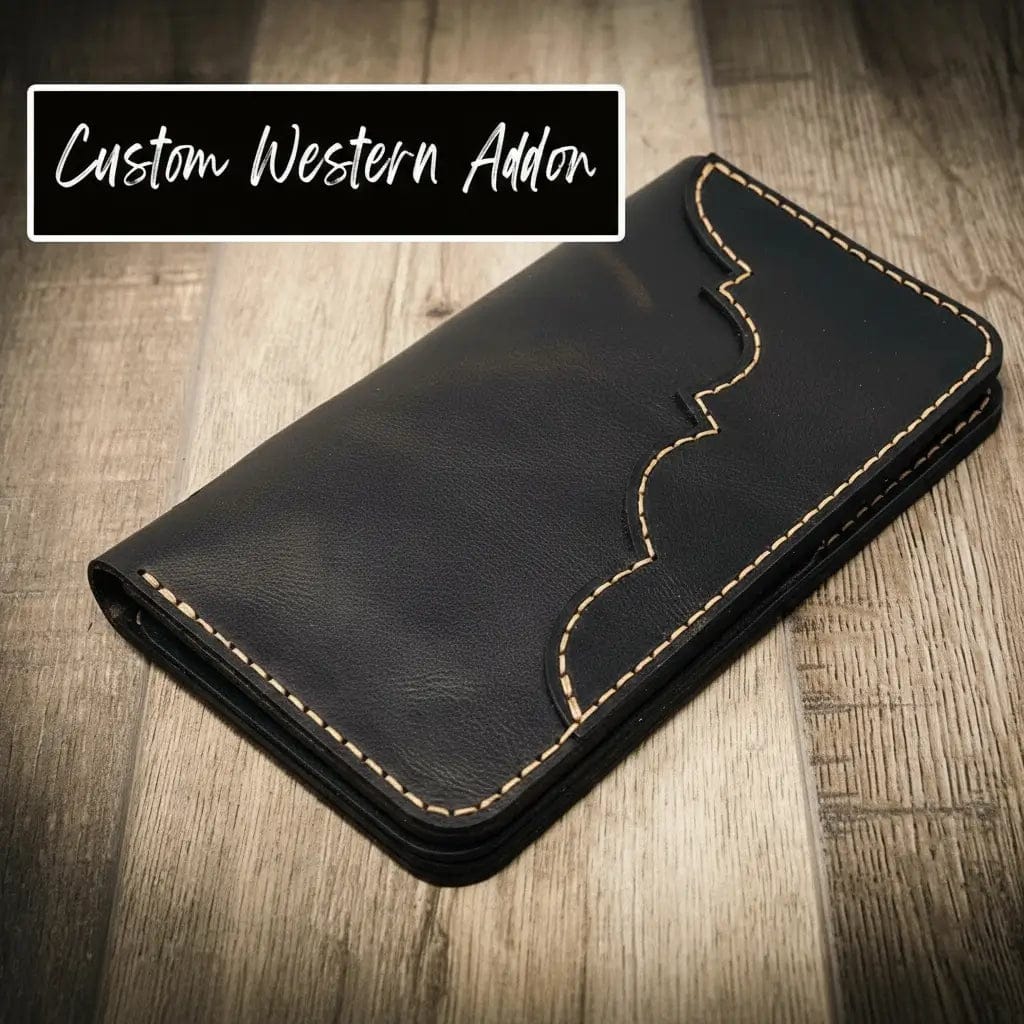 Badge Long Wallet by Bull Sheath Leather, handmade leather goods detail photo 4