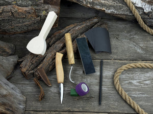 Whittle Your First Spoon – Beginner-Friendly Wood Carving Kit detail view by Sharky Forged Steel Tools